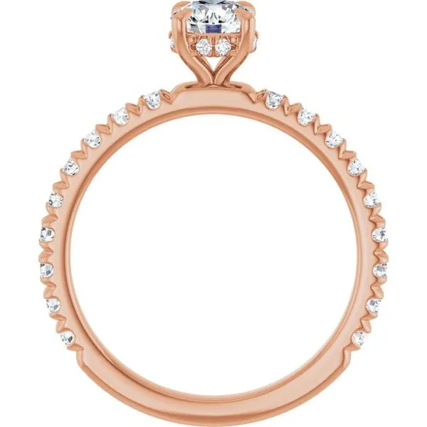 Claw-Prong Hidden Halo-Style Engagement Ring Image 2 Arezzo Jewelers Elmwood Park, IL