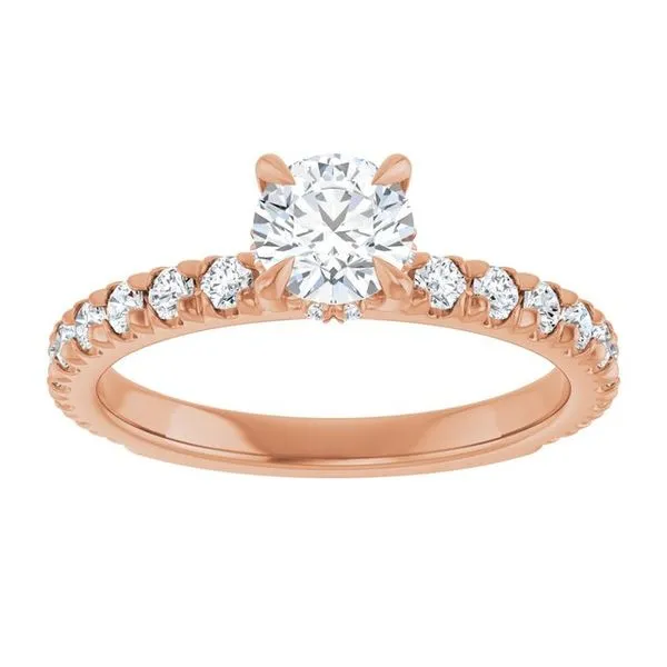 Claw-Prong Hidden Halo-Style Engagement Ring Image 3 Stuart Benjamin & Co. Jewelry Designs San Diego, CA