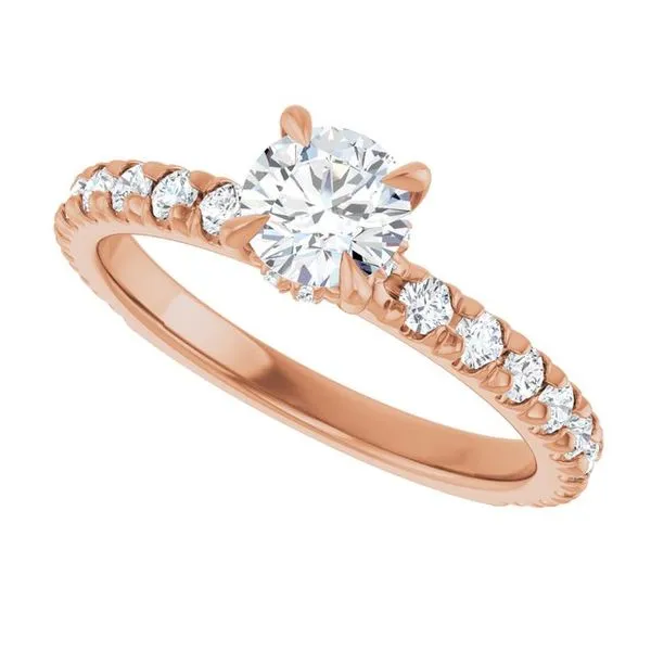 Claw-Prong Hidden Halo-Style Engagement Ring Image 5 Futer Bros Jewelers York, PA