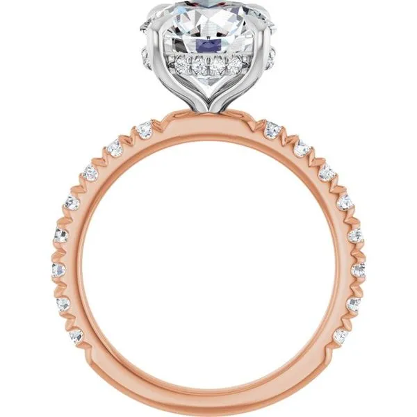 Claw-Prong Hidden Halo-Style Engagement Ring Image 2 Michael Szwed Jewelers Longmeadow, MA
