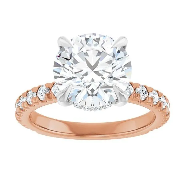 Claw-Prong Hidden Halo-Style Engagement Ring Image 3 Futer Bros Jewelers York, PA