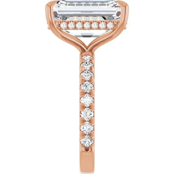 Claw-Prong Hidden Halo-Style Engagement Ring Image 4 J. West Jewelers Round Rock, TX