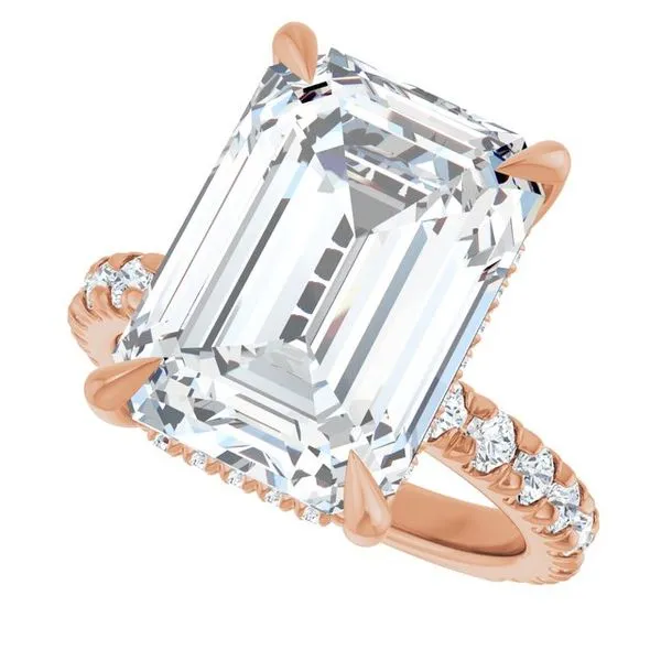 Claw-Prong Hidden Halo-Style Engagement Ring Image 5 Mark Jewellers La Crosse, WI