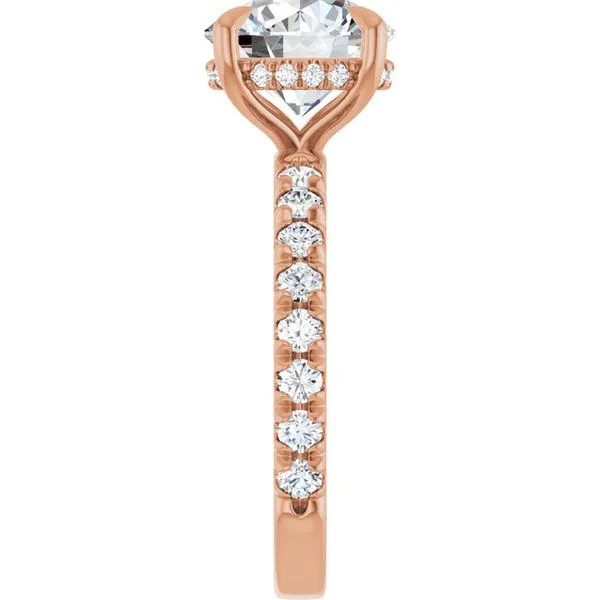 Claw-Prong Hidden Halo-Style Engagement Ring Image 4 Redlands Jewelers Redlands, CA