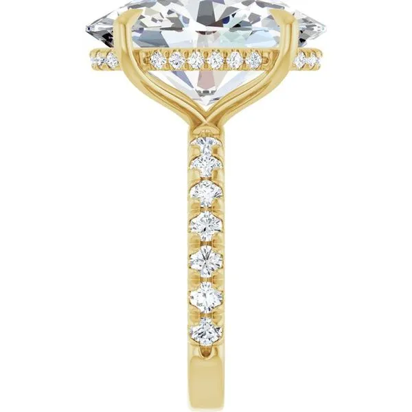 Claw-Prong Hidden Halo-Style Engagement Ring Image 4 Hudson Valley Goldsmith New Paltz, NY