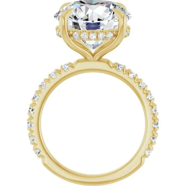 Claw-Prong Hidden Halo-Style Engagement Ring Image 2 J. West Jewelers Round Rock, TX