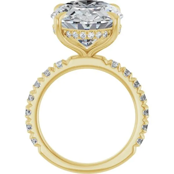 Claw-Prong Hidden Halo-Style Engagement Ring Image 2 Austin's Fine Diamonds & Jewelry Lyndhurst, NJ