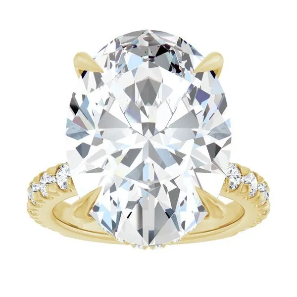 Claw-Prong Hidden Halo-Style Engagement Ring Image 3 Austin's Fine Diamonds & Jewelry Lyndhurst, NJ