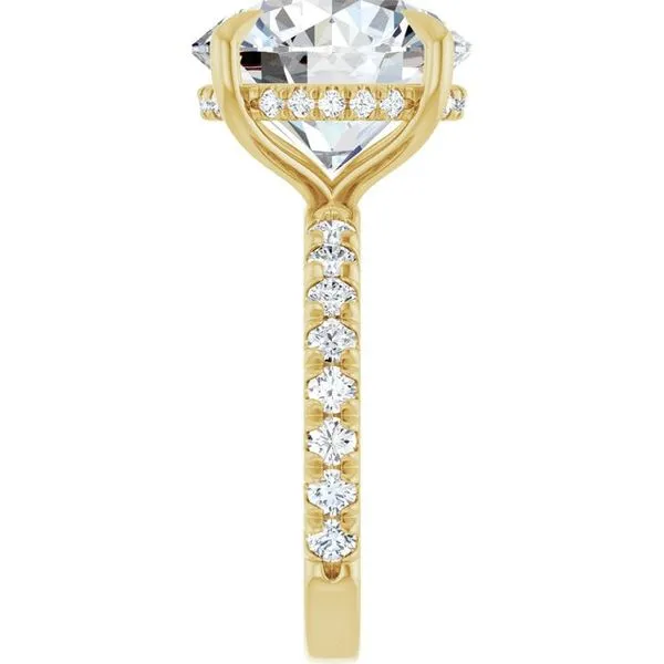 Claw-Prong Hidden Halo-Style Engagement Ring Image 4 The Jewelry Source El Segundo, CA