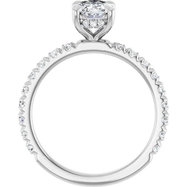Claw-Prong Hidden Halo-Style Engagement Ring Image 2 Futer Bros Jewelers York, PA