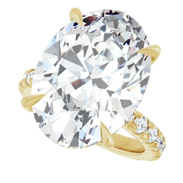 Claw-Prong Hidden Halo-Style Engagement Ring Image 5 Jimmy Smith Jewelers Decatur, AL