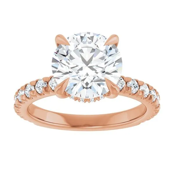 Claw-Prong Hidden Halo-Style Engagement Ring Image 3 Clater Jewelers Louisville, KY