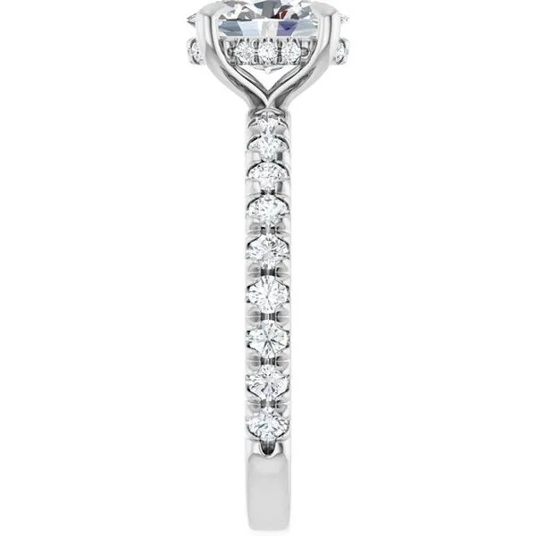 Claw-Prong Hidden Halo-Style Engagement Ring Image 4 Ocean View Jewelers Millville, DE