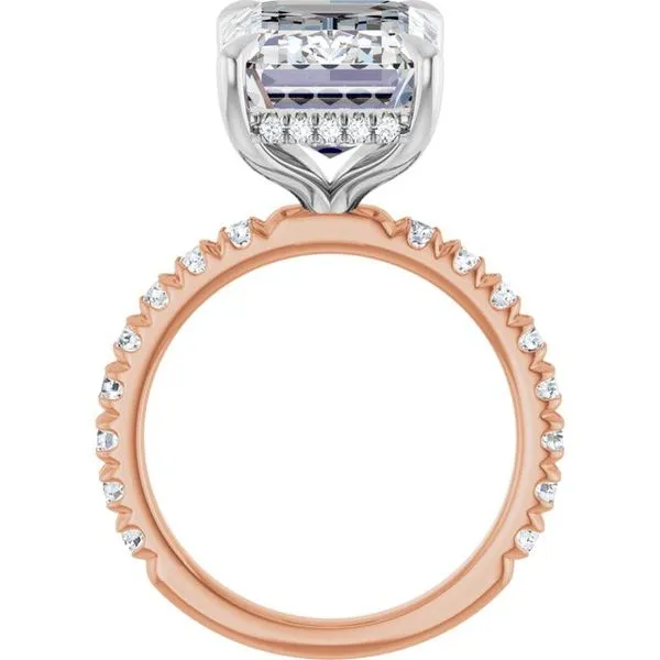 Claw-Prong Hidden Halo-Style Engagement Ring Image 2 JF Jones Jewelers Rochester, NY