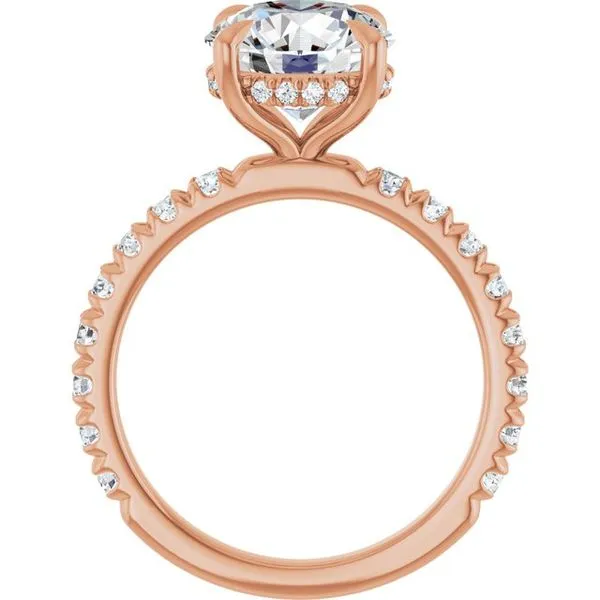 Claw-Prong Hidden Halo-Style Engagement Ring Image 2 Michael Szwed Jewelers Longmeadow, MA