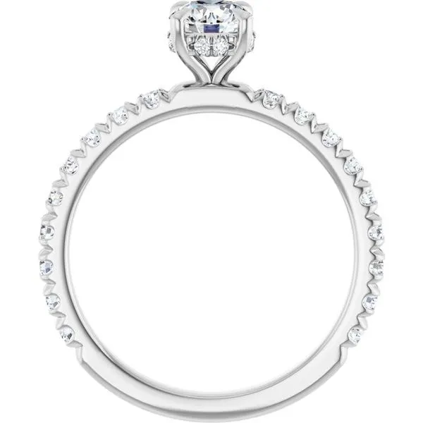 Claw-Prong Hidden Halo-Style Engagement Ring Image 2 JF Jones Jewelers Rochester, NY