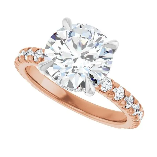 Claw-Prong Hidden Halo-Style Engagement Ring Image 5 Paul James Jewelers Angels Camp, CA