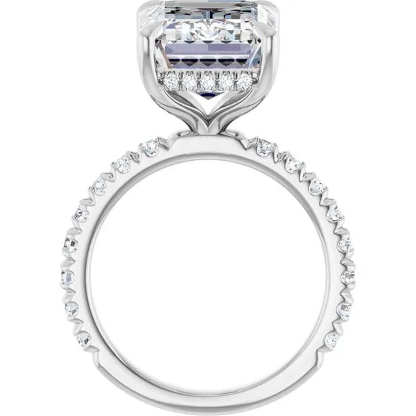 Claw-Prong Hidden Halo-Style Engagement Ring Image 2 Austin's Fine Diamonds & Jewelry Lyndhurst, NJ