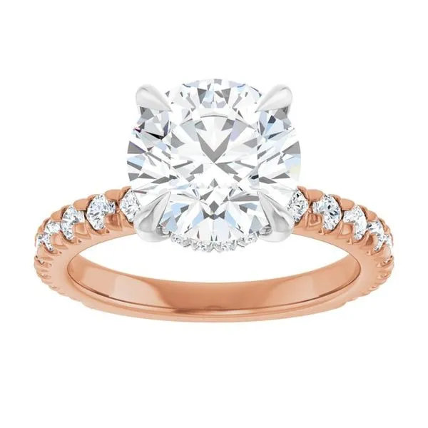 Claw-Prong Hidden Halo-Style Engagement Ring Image 3 Austin's Fine Diamonds & Jewelry Lyndhurst, NJ