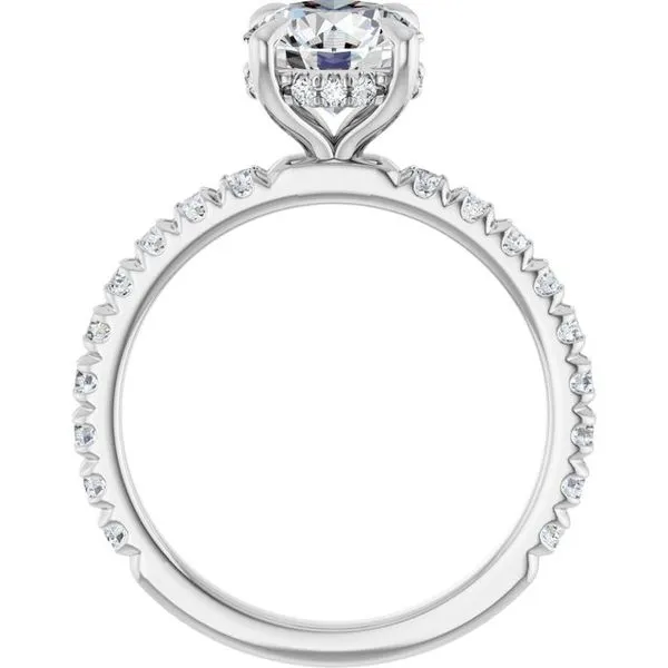 Claw-Prong Hidden Halo-Style Engagement Ring Image 2 Futer Bros Jewelers York, PA