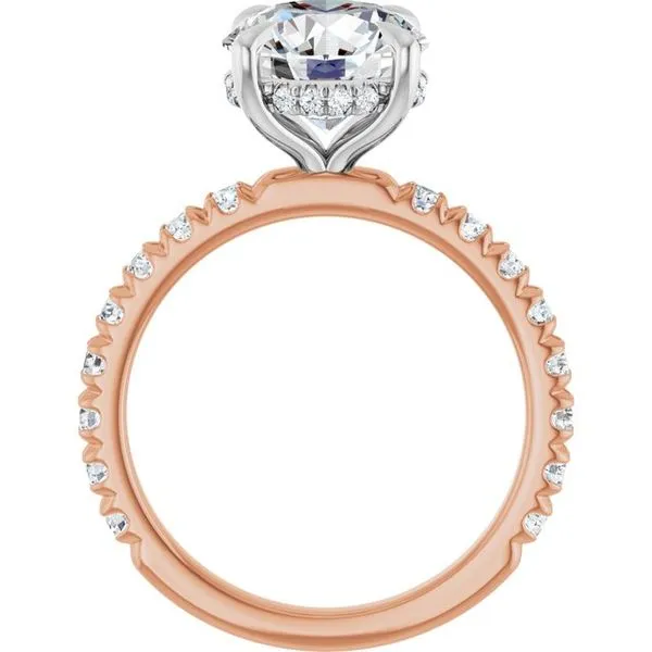 Claw-Prong Hidden Halo-Style Engagement Ring Image 2 Austin's Fine Diamonds & Jewelry Lyndhurst, NJ