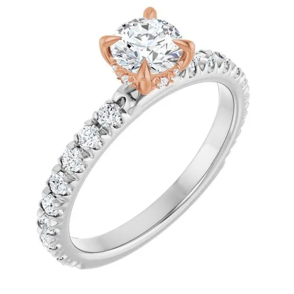 Claw-Prong Hidden Halo-Style Engagement Ring Futer Bros Jewelers York, PA