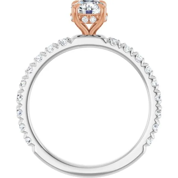 Claw-Prong Hidden Halo-Style Engagement Ring Image 2 JF Jones Jewelers Rochester, NY