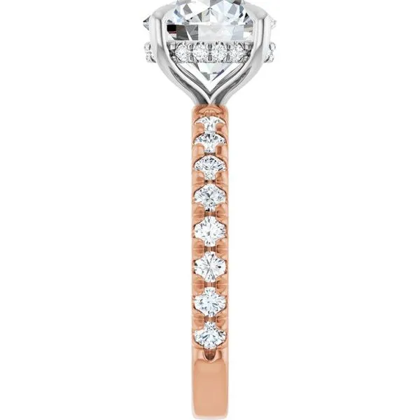 Claw-Prong Hidden Halo-Style Engagement Ring Image 4 Arezzo Jewelers Elmwood Park, IL