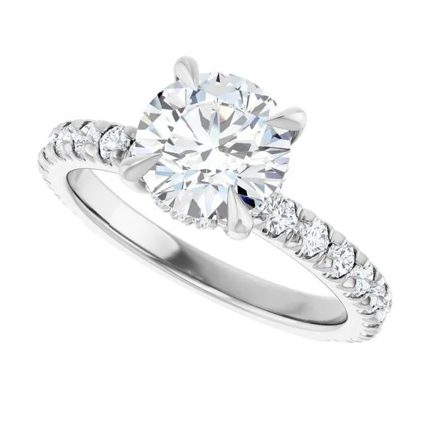 Claw-Prong Hidden Halo-Style Engagement Ring Image 5 Mark Jewellers La Crosse, WI