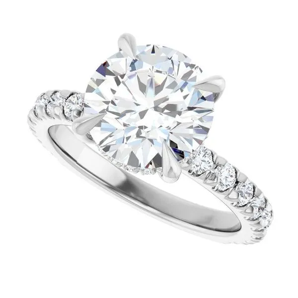 Claw-Prong Hidden Halo-Style Engagement Ring Image 5 Mark Jewellers La Crosse, WI