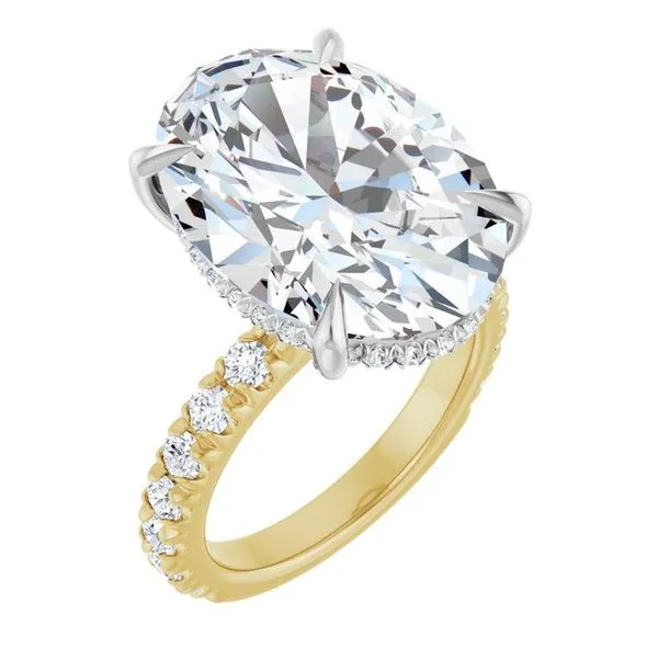 Claw-Prong Hidden Halo-Style Engagement Ring Don's Jewelry & Design Washington, IA