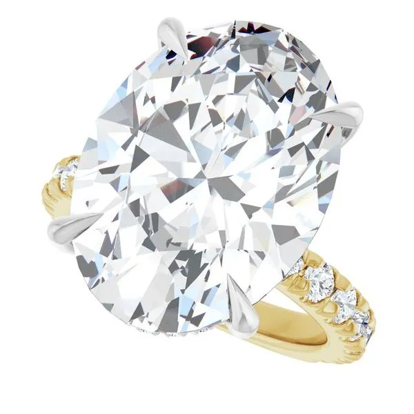 Claw-Prong Hidden Halo-Style Engagement Ring Image 5 J. West Jewelers Round Rock, TX