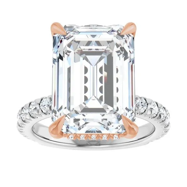 Claw-Prong Hidden Halo-Style Engagement Ring Image 3 Don's Jewelry & Design Washington, IA