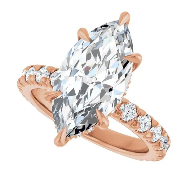 Claw-Prong Hidden Halo-Style Engagement Ring Image 5 Clater Jewelers Louisville, KY