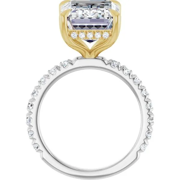 Claw-Prong Hidden Halo-Style Engagement Ring Image 2 Don's Jewelry & Design Washington, IA