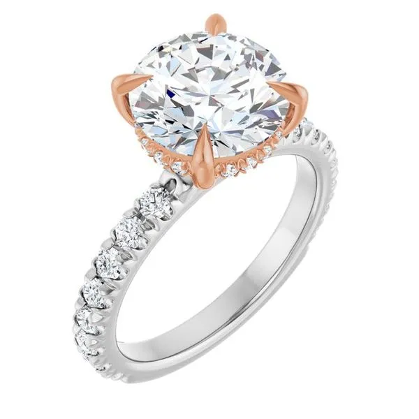 Claw-Prong Hidden Halo-Style Engagement Ring J. Thomas Jewelers Rochester Hills, MI