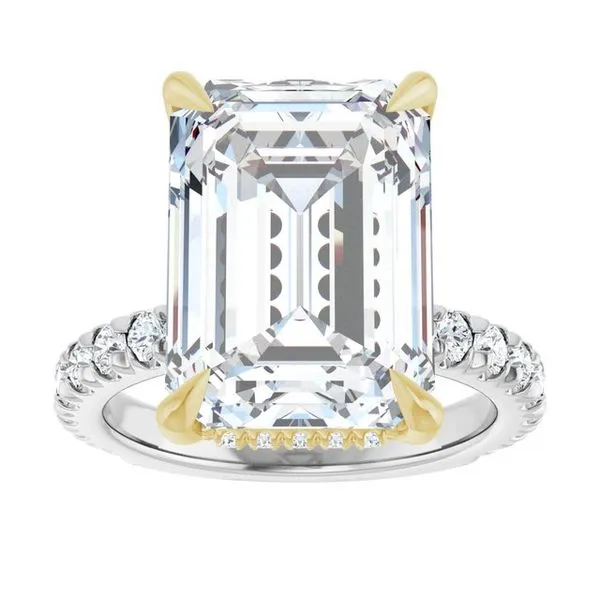 Claw-Prong Hidden Halo-Style Engagement Ring Image 3 Redlands Jewelers Redlands, CA