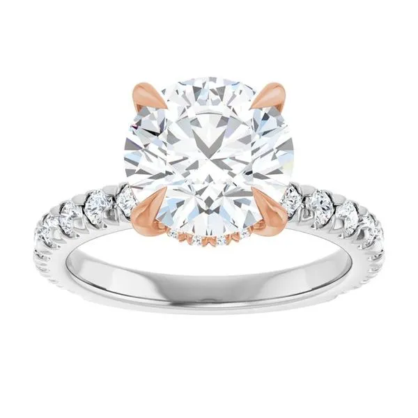 Claw-Prong Hidden Halo-Style Engagement Ring Image 3 Collard Jewelers League City, TX