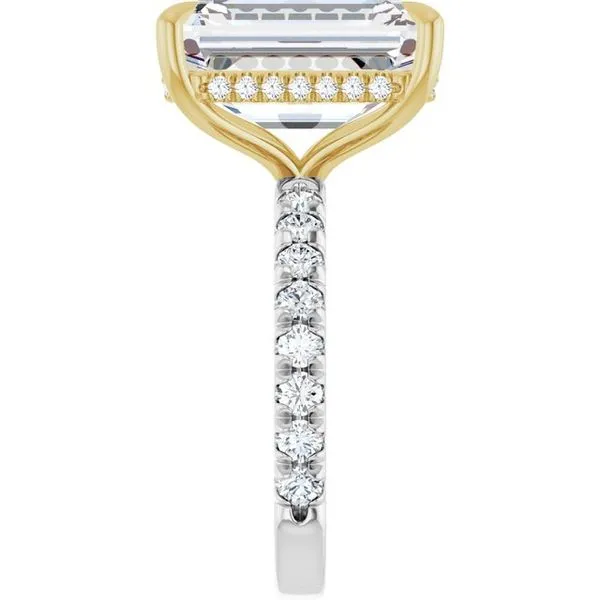 Claw-Prong Hidden Halo-Style Engagement Ring Image 4 Michael Szwed Jewelers Longmeadow, MA