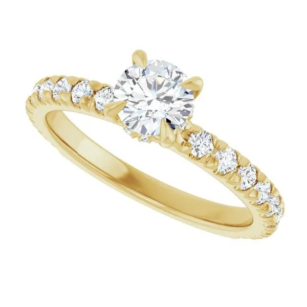 Claw-Prong Hidden Halo-Style Engagement Ring Image 5 Michael Szwed Jewelers Longmeadow, MA