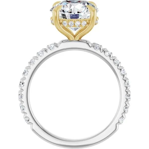 Claw-Prong Hidden Halo-Style Engagement Ring Image 2 Don's Jewelry & Design Washington, IA