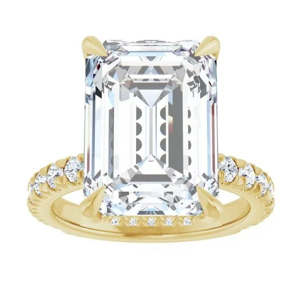 Claw-Prong Hidden Halo-Style Engagement Ring Image 3 Clater Jewelers Louisville, KY