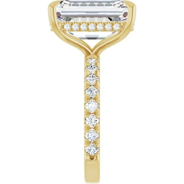 Claw-Prong Hidden Halo-Style Engagement Ring Image 4 Vulcan's Forge LLC KANSAS CITY, MO