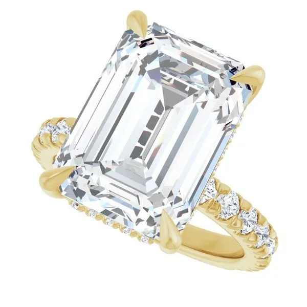 Claw-Prong Hidden Halo-Style Engagement Ring Image 5 Don's Jewelry & Design Washington, IA