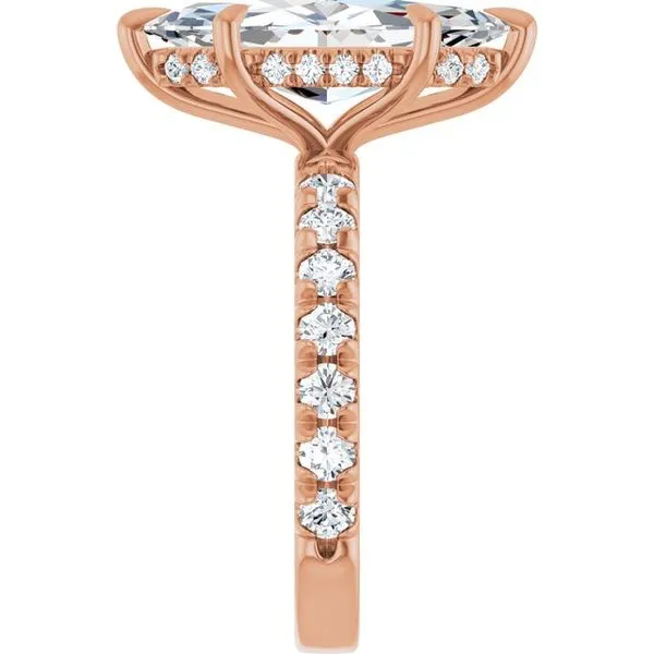 Claw-Prong Hidden Halo-Style Engagement Ring Image 4 Northwood Jewelers Northwood, OH