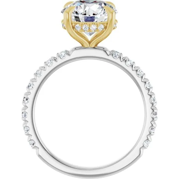 Claw-Prong Hidden Halo-Style Engagement Ring Image 2 J. Thomas Jewelers Rochester Hills, MI