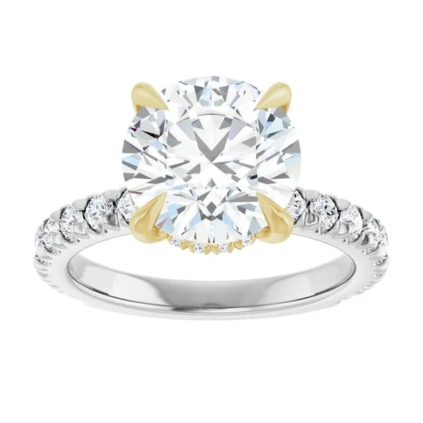 Claw-Prong Hidden Halo-Style Engagement Ring Image 3 Shipley's Fine Jewelry Hampstead, MD