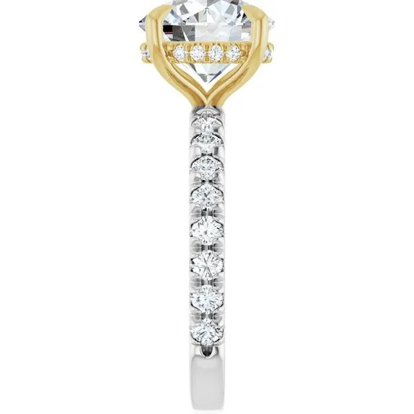 Claw-Prong Hidden Halo-Style Engagement Ring Image 4 Clater Jewelers Louisville, KY