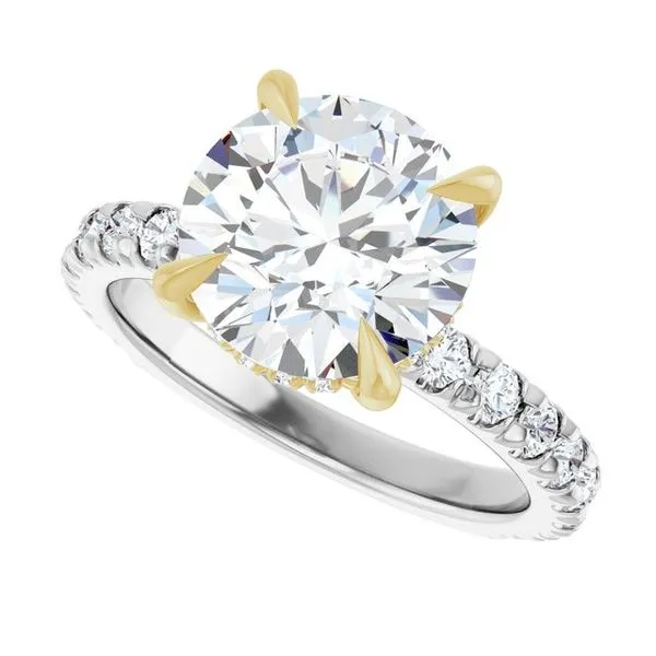 Claw-Prong Hidden Halo-Style Engagement Ring Image 5 Futer Bros Jewelers York, PA