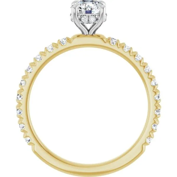 Claw-Prong Hidden Halo-Style Engagement Ring Image 2 Arezzo Jewelers Elmwood Park, IL